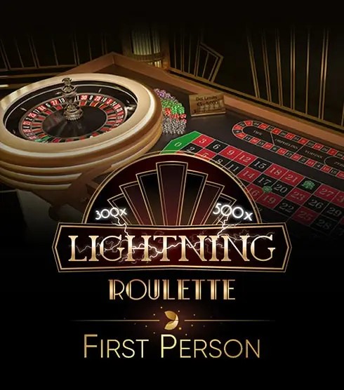 First Person Lightning Roulette slot visual from Evolution available on 5-gringoscasino.gr